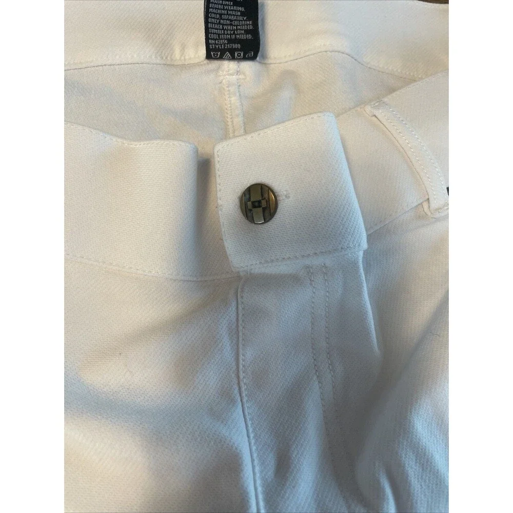 HUE Ankle Slit‎ Essential Denim Capris White Sz XL